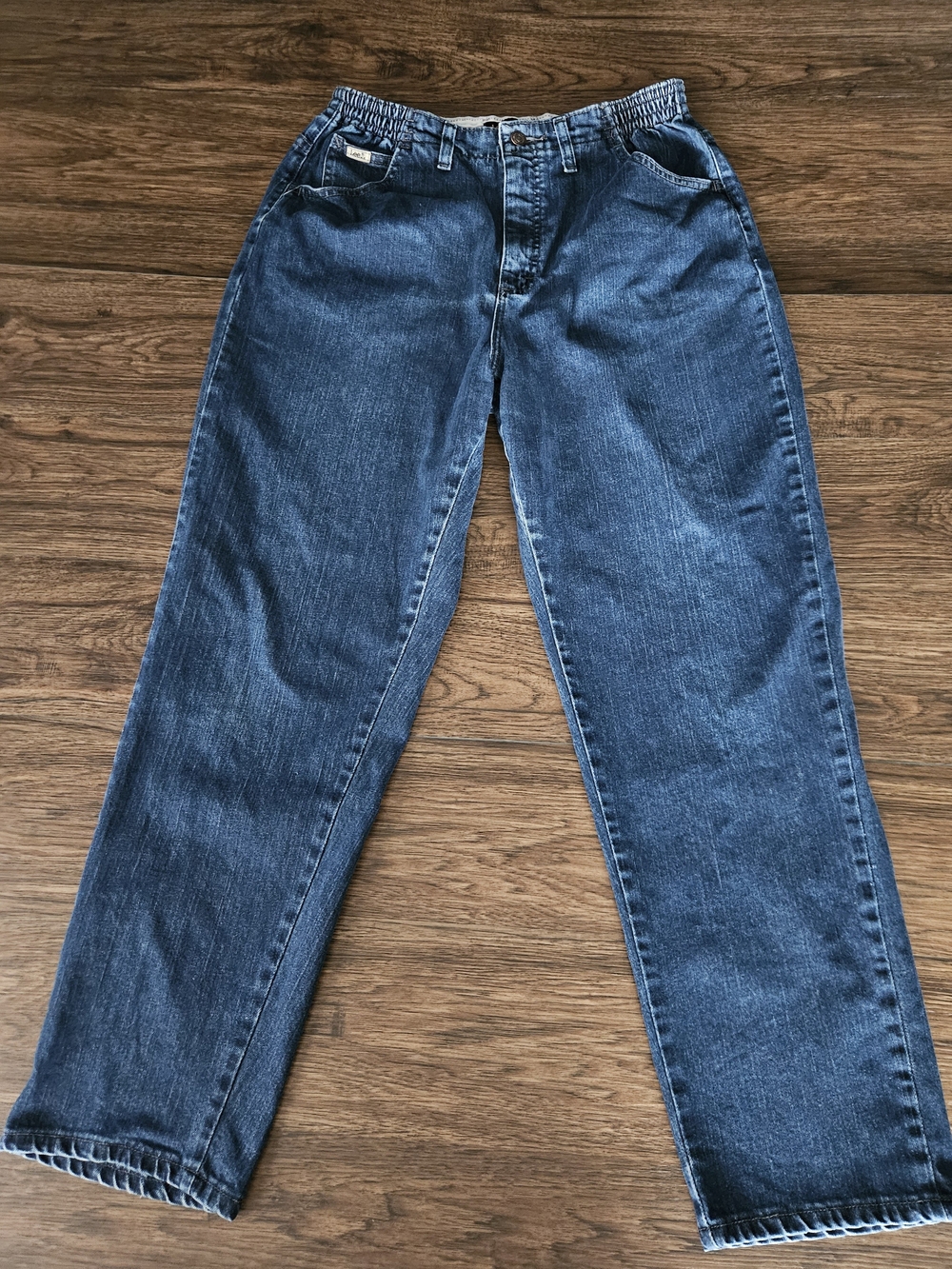 Vintage Lee Relaxed Fit Side Elastic Tapered Jeans 12 Petite